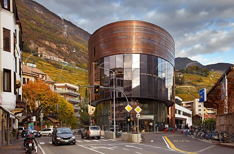 The Ritten cable car terminal in Bolzano which ascends to Soprabolzano over the vineyards in Santa Maddalena Classico zone  Alto Adige Italy