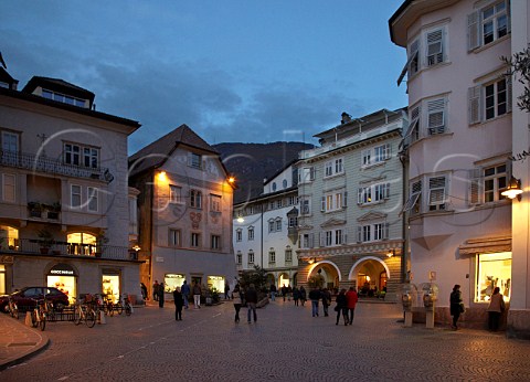 Square in the historical centre of Bolzano Alto Adige Italy