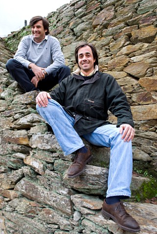 Miguel Roquette top with winemaker Manuel Lobo Quinta do Crasto Ferrao Portugal  Douro