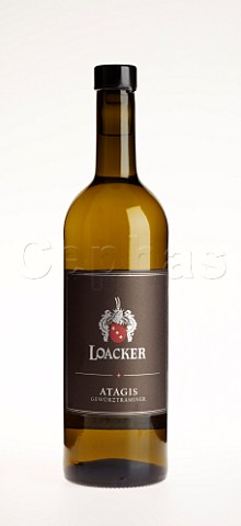 Bottle of Gewrztraminer from Loacker  Bolzano Alto Adige Italy