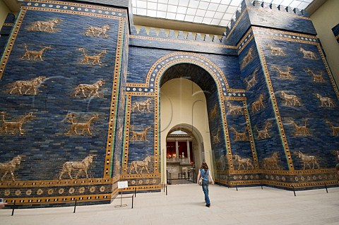 Babylonian gate of Ishtar reconstructed in Pergamon Museum Berlin Germany
