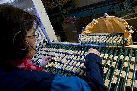 Cork production at the DucasseBuzet factory Cestas Bordeaux France