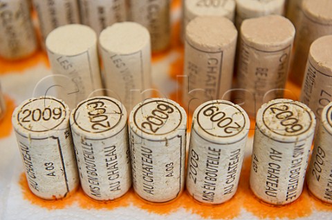 Quality contol testing in laboratory cork production at the DucasseBuzet factory Cestas Bordeaux France