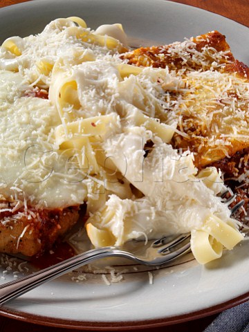 Chicken lasagna and pasta