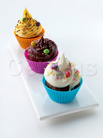 Cupcakes in colourful cases