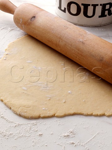 Shortcrust pastry rolled out