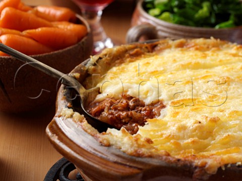 A cottage pie fresh from the oven