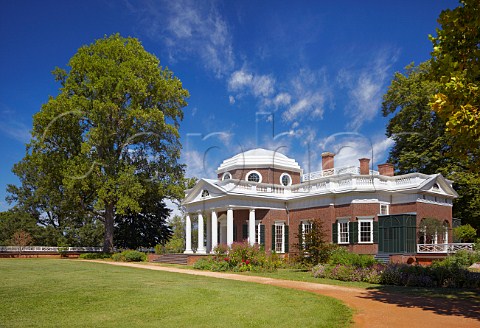 The Thomas Jefferson house at Monticello Virginia USA