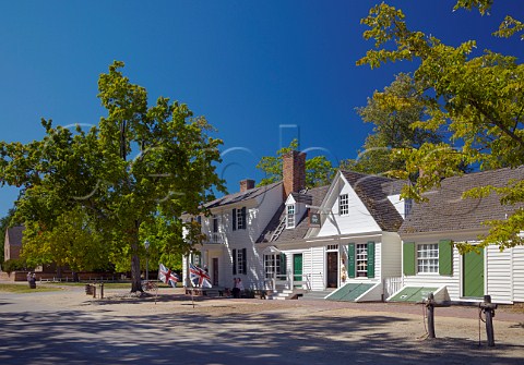 James Geddy House and Mary Dickinson Store on Duke of Gloucester Street Colonial Williamsburg Virginia USA