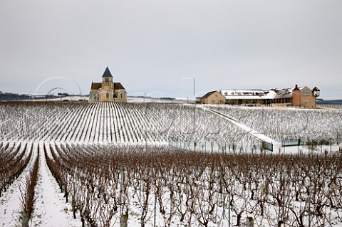 Vineyards and winery of JeanMarc Brocard by the church at Prhy Chablis Yonne France Chablis