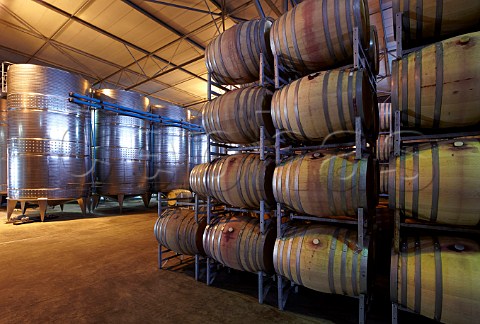 Barrels and stainlesssteel tanks of Nederburg winery  Paarl Western Cape South Africa