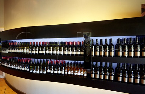 Display of bottles in tasting room of Nederburg winery Paarl Western Cape South Africa