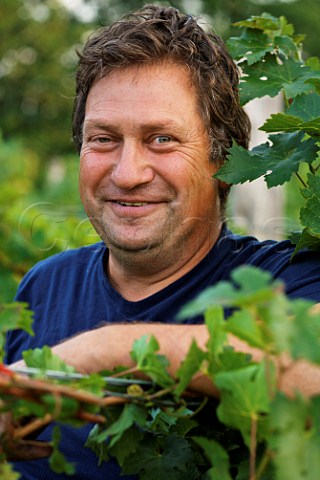 Joko Rencel in his Teran vineyard at Dutovlje Slovenia  Kras