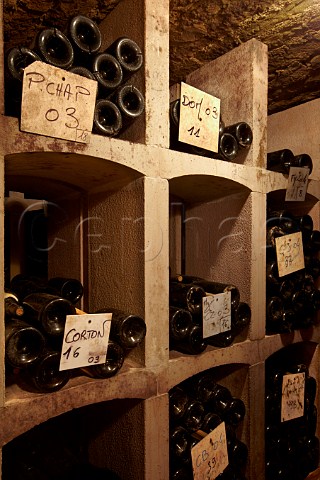 Magnums of 2003 and 2004 aging in the cellar of Domaine Bruno Clair  MarsannaylaCte CtedOr France  Marsannay