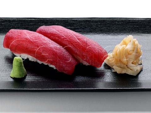 Tuna sushi with rice