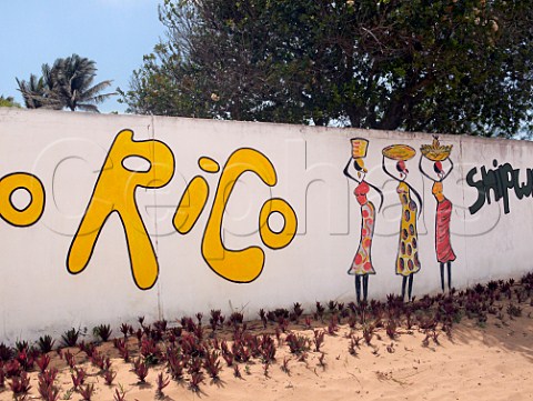 Mural on wall at Ponta do Ouro southern Mozambique