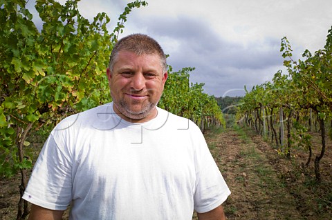 Rossano Goracci in vineyard of Tenuta La Roccaccia Pitigliano Tuscany Italy  Rosso Sovana