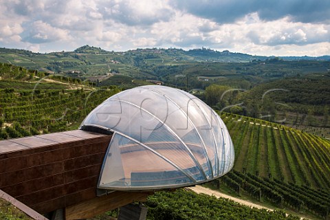 Viewing platform at the Tenuta Monsordo Bernardina winery of Ceretto Alba Piemonte Italy