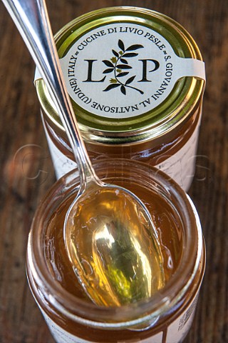 Jars of Picolit Wine Jelly from Cucine di Livio Pesle  Friuli Italy
