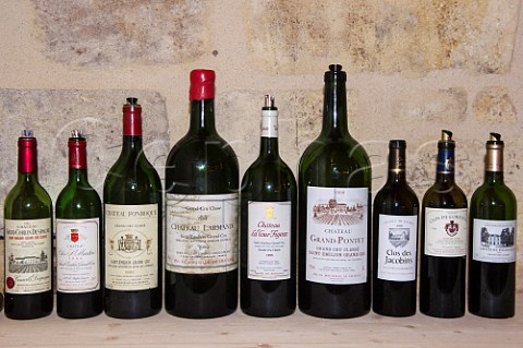 Bottles of Saintmilion Grand Cru Class