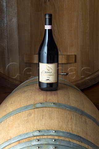 Bottle of 2005 Bricco Pernice Barolo in cellar of Elvio Cogno Novello Piemonte Italy Barolo