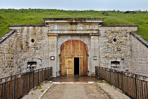 Entrance to the Comt cheese ageing cellars of Fromageries Marcel Petite Fort Saint Antoine near Malbuisson Doubs France