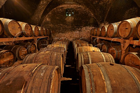 Barrel cellar of Domaine de Montbourgeau LEtoile Jura France  Ltoile
