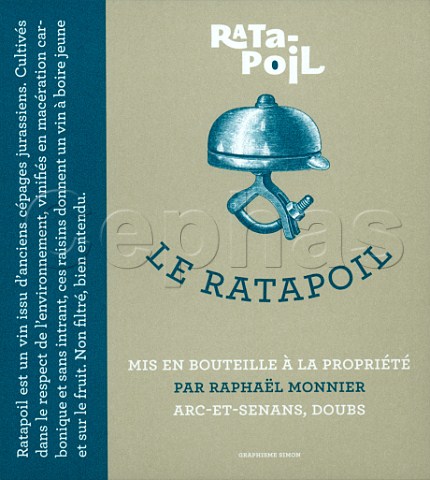 Wine label from bottle of Le Ratapoil of Raphal Monnier