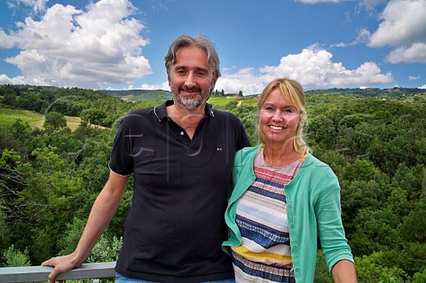 Simone Biliorsi and Janne Enevoldsen of Fornacina Montalcino Tuscany Italy Brunello di Montalcino