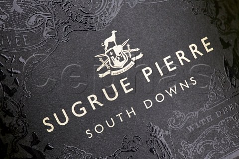 Label on bottle of Sugrue Pierre sparkling wine