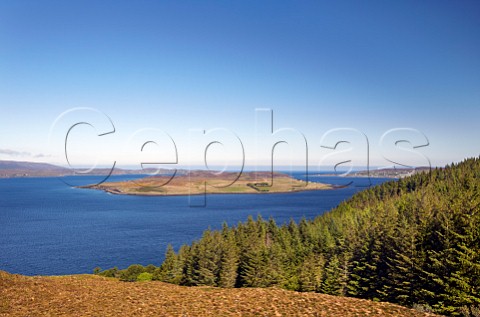 Isle of Ewe in Loch Ewe from near Tournaig Ross and Cromarty Scotland