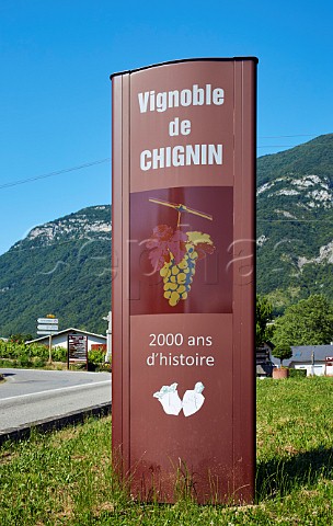 Vignoble de Chignin sign Chignin Savoie France
