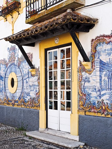 Azulejos tiles on the manor house of Jose Maria da Fonseca Azeito Portugal