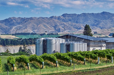 Tohu Winery and vineyard above the Awatere River Seddon Marlborough New Zealand  Awatere Valley