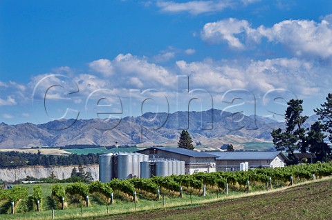 Tohu Winery and vineyard above the Awatere River Seddon Marlborough New Zealand  Awatere Valley