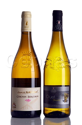 Bottle of Jacqure from the Cave de Cruet and ChigninBergeron from Andr et Michel Quenard  Savoie France