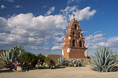 Historic belltower of Mission San Miguel Archangel 1797 San Miguel San Luis Obispo California Paso Robles San Miguel District