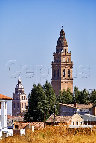 Church towers in Alaejos Castilla y Len Spain