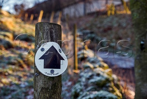 Sign for Green Lane near Dove Holes Peak District National Park Derbyshire England