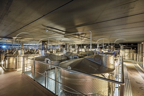 Stainless steel tanks of Endrizzi Winery San Michele allAdige Trentino Italy  Trento DOC