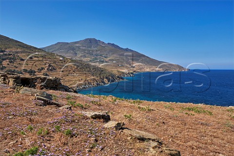 Coast near Fero Chorio north of Agios Ioannis Porto Tinos Greece