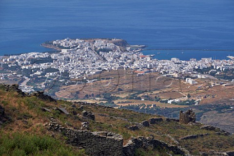 Town and port of Tinos Cyclades Islands Greece