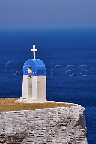 Cross on chapel near Fero Chorio north of Agios Ioannis Porto Tinos Greece