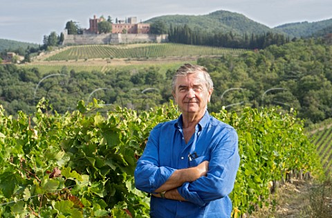 Francesco Ricasoli in vineyard at Castello di Brolio Gaiole in Chianti Tuscany Italy Chianti Classico
