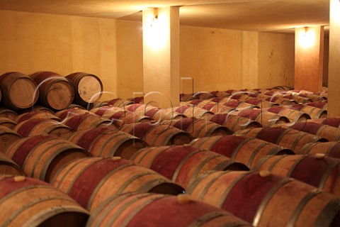 Barrel cellar of Clos de Gat winery  Ayalon Valley Judean Hills Israel