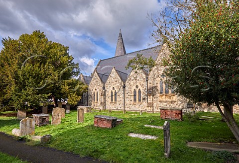 St Marys Church and churchyard  East Molesey Surrey UK