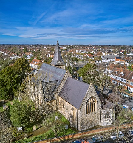 St Marys Church and churchyard  East Molesey Surrey UK