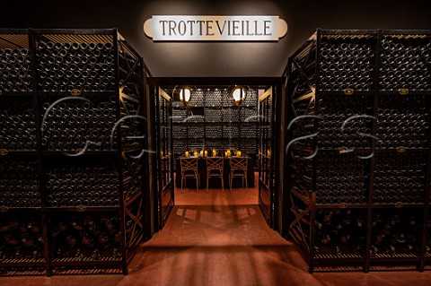 Vintage bottle cellar of Chteau Trotte Vieille Stmilion Gironde France  Saintmilion  Bordeaux