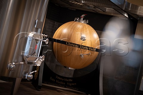 Spherical fermenter in cuverie of Chteau Trotte Vieille Stmilion Gironde France  Saintmilion  Bordeaux