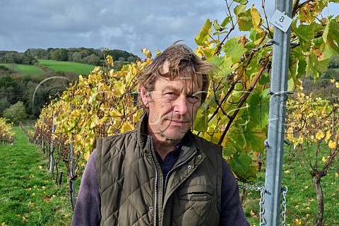 Will Davenport in his Limney Farm vineyard Rotherfield East Sussex England